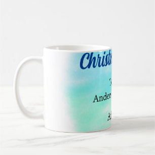 Blaue Aquarelltaufe für einen Familienurlaub Kaffeetasse