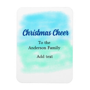 Blaue Aquarelltaufe für einen Familienurlaub Magnet