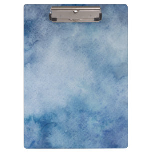 Blaue Aquarelltextur Klemmbrett