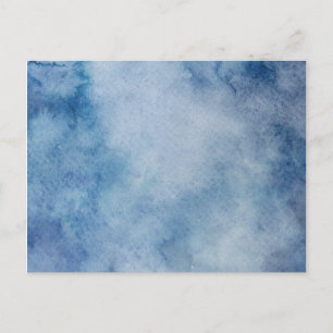 Blaue Aquarelltextur Postkarte