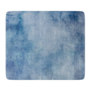 Blaue Aquarelltextur Schneidebrett