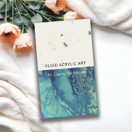 BLAUE AQUE AQUAMARIN FLUID ACRYLIC RESIN ART ARTIS VISITENKARTE