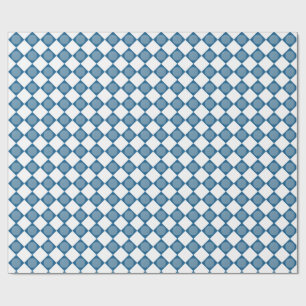 Blaue Argyle-Golf-Muster-Geschenkpapier Geschenkpapier