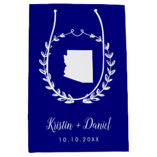 Blaue Arizona Karte Hochzeit Begrüßung Swag Mittlere Geschenktüte