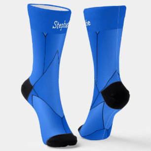 Blaue Art Deco Design Socken