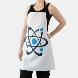 Blaue Atom-Wissenschaftsdesign Schürze