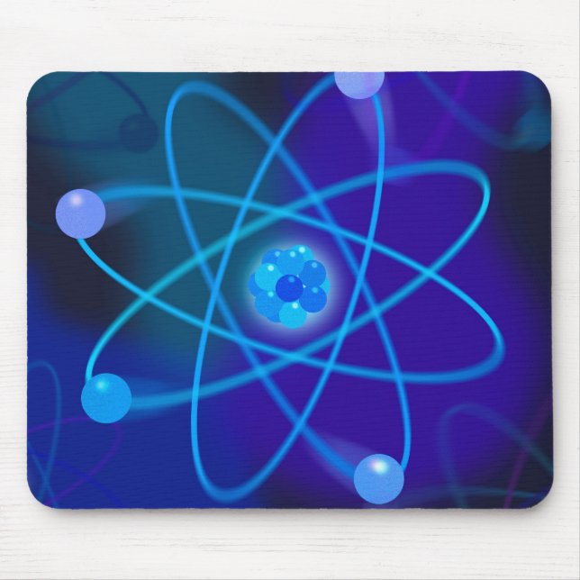 Blaue Atomstrukturwissenschaft Mousepad (Vorne)