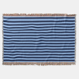 Blaue auf blauen Streifen Decke