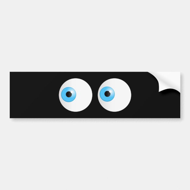 Blaue Augen Autoaufkleber (Vorne)
