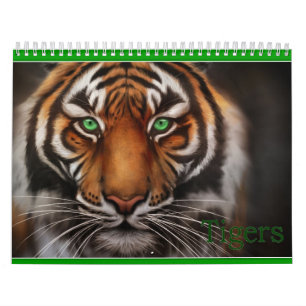 blaue Augen der weißen Tiger Kalender