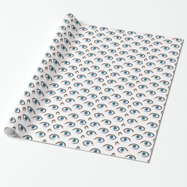 blaue Augen Geschenkpapier (Ungerollt)