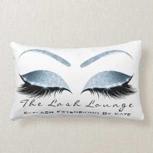 Blaue Augen-Glitzer-Make-up peitscht Lendenkissen