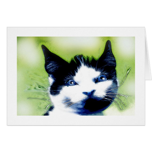 Blaue Augen Grußkarte (Vorderseite (Horizontal))