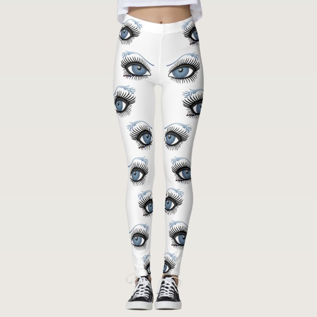 Blaue Augen Leggings (Vorderseite)