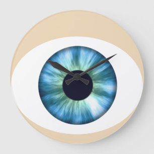 Blaue Augen-Lichtkeule Akryllische Wall-Uhr Große Wanduhr