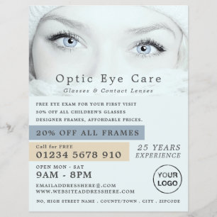 Blaue Augen, Optiker, Technischer Praktikant Flyer