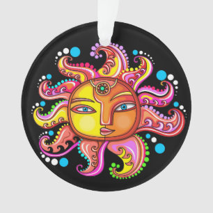 Blaue Augen Sonne Himmelsakzessorium aus Acryl Ornament