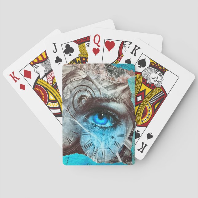 Blaue Augen-Spielkarten Spielkarten (Rückseite)