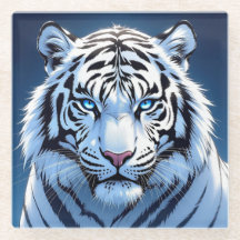 Blaue Augen Weiße Tiger Ai Kunst
