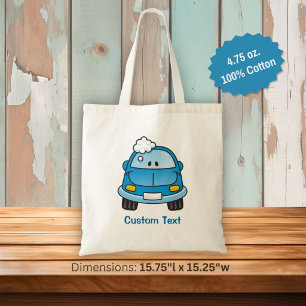 Blaue Auto mit Blasen-Tragetasche Tragetasche