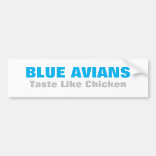 Blaue Aviäre Anstiege Alien Vibrationseffekte Autoaufkleber
