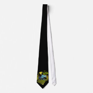Blaue azurblaue Gift-Pfeil-Frosch-Krawatte Krawatte