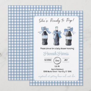 Blaue Baby-Limonade Ready to POP Baby Shower Einladung