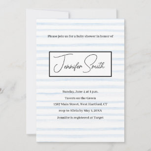 BLAUE BABY SHOWER-EINLADUNGS-Postkarte Feiertagskarte