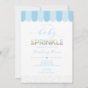 Blaue Baby Sprinkle Baby Shower Einladung