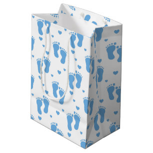 Blaue Babyfüßchen Mittlere Geschenktüte