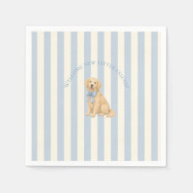 Blaue Babyparty für Golden Retriever