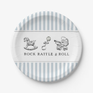 Blaue Babyparty Pappteller