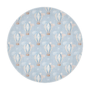 Blaue Balloons Muster Schneidebrett