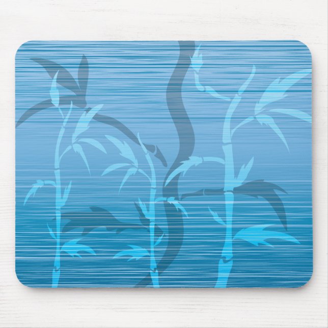 Blaue Bambusmausunterlage Mousepad (Vorne)