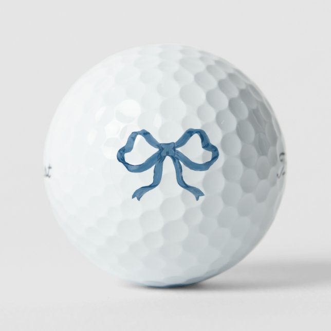 Blaue Band-Schleife  Golfball (Vorderseite)
