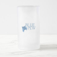 Blaue Bank-eisige Tasse