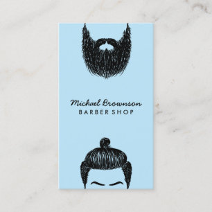 Blaue Barberhaarkollektion Visitenkarte