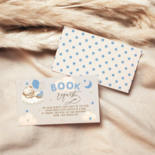 Blaue Bären Ballons Junge Baby Shower Bücher für B Begleitkarte