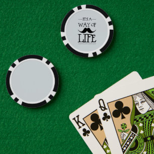 Blaue Bart Manier des Lebens Pokerchips