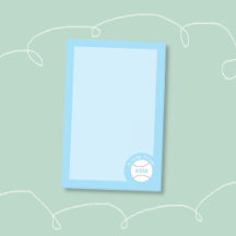 Blaue Baseball personalisierte Post-it-Notizen für