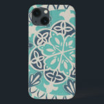 Blaue Batik-Fliese I Case-Mate iPhone Hülle<br><div class="desc">Mit Blumen</div>