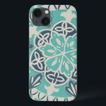 Blaue Batik-Fliese I Case-Mate iPhone Hülle<br><div class="desc">Mit Blumen</div>