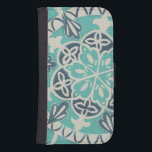 Blaue Batik-Fliese I Geldbeutel Hülle Für Das Samsung Galaxy S4<br><div class="desc">Mit Blumen</div>