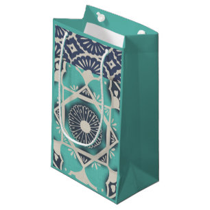 Blaue Batik-Fliese II Kleine Geschenktüte