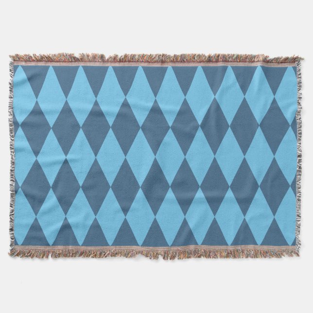 Blaue Bavaria Rhombus-Flaggenmuster Decke (Vorderseite)
