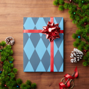 Blaue Bavaria Rhombus-Flaggenmuster Geschenkpapier