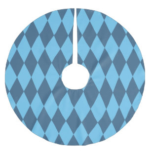 Blaue Bavaria Rhombus-Flaggenmuster Polyester Weihnachtsbaumdecke