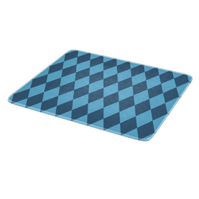 Blaue Bavaria Rhombus-Flaggenmuster Schneidebrett (Ecke)