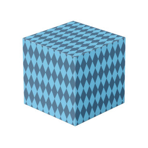 Blaue Bavaria Rhombus-Flaggenmuster Würfel