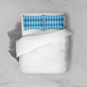 Blaue bayerische Raute-Flagge-Muster Kissenbezug